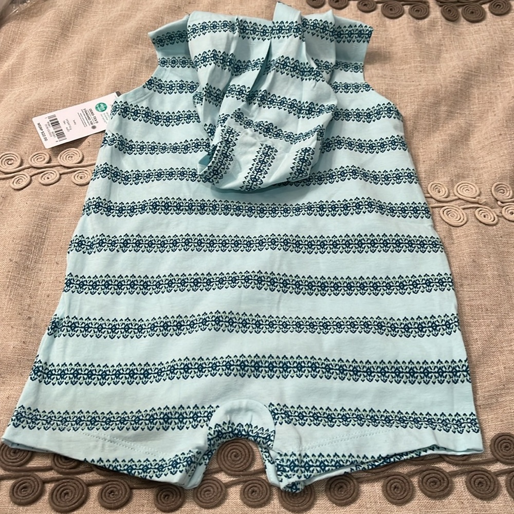 Carter's Baby Boys Sleeveless Stripe Hooded Romper/NWT/18m - Picture 11 of 11